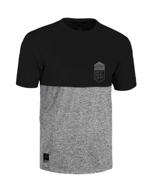 Jersey Short Sleeve Double V2, Black/Melange